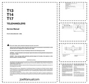 Fiat Kobelco T13 T14 T17 Telehandler Service Manual Instrukcja serwisowa