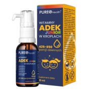 Pureo Health Witaminy ADEK Junior, krople, 30 ml