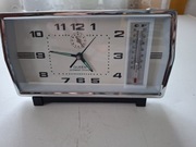 Stary budzik QUEEN Germany z termometrem