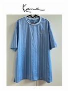 Karl Kani koszulka w pasy L niebieska Y2K baseball