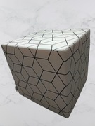 PUFA KWADRATOWA DUŻA PODNÓŻEK PUF LEKKA PIANKA BIAŁA NOWOCZESNA POKROWIEC