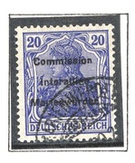 Plebiscyt Kwidzyn, Fi 16, znaczek kasowany bez kleju i śladem podlepki