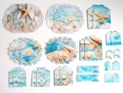 SERWETKI KORONKI SCRAPBOOKING ZESTAW MORSKI.