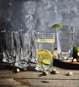 BOHEMIA QUADRO Komplet 6 szklanek do wody 350 ml / szkło krystaliczne / 