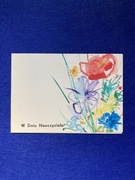 Janusz Grabiański”W Dniu Nauczyciela”karnet okolicznościowy pocztówka 1962