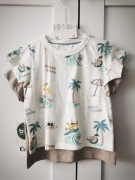 Koszulki T-shirt x2 c&a 74 smutne beżowe dziecko 