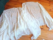 zestaw dwóch firanek firanki białe biała firanka 2sztuki 130x467 i 487