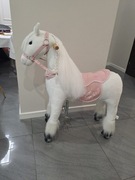 Jeżdżący mechaniczny koń Ponnie Tiara M z różowym siodłem