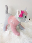 Memory cat memory bear kotek z ubrań miś z ubrań patchwork pamiątka