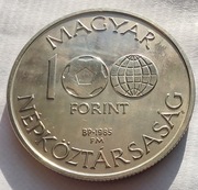 WĘGRY 100 Forint 1985 okołoMENNICZA piłka nożna 