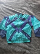 Casley niebiesko-zielona wiatrówka Vintage/Retro z lat 90 rozm L