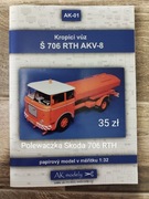 Model kartonowy Polewaczka Skoda 706 RTH 