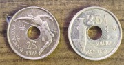 Monety 25 peset lata 90
