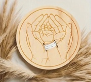 Drewniana pamiątka narodzin dziecka