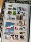 klaser znaczków Polska PRL 300 szt + arkusiki kolekcjonerskie lata 70-90