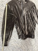 Welurowy komplet dresowy S szary miekki bluza + spodnie