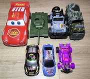 Zestaw 7 dużych samochodów Cars, wojskowe, terenowe, sportowe   
