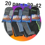 20 par Skarpetki skarpety męskie Bixtra, rozmiar 39-42, ciemne.