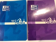 Dwa zeszyty OXFORD A5/60k kratka, okładka laminowana przedmiotowy Chemia