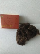 Peruka ciemny brąz z pasemiami krótka