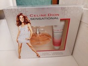 DZIŚ! Celine Dion SENSATIONAL zestaw 50ml +shimmering body lotion UNIKAT