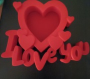 Ramka na zdjęcie walentynkowy w kolorze czerwonym 