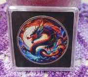 Canadian Maple Leaf : Dragon of Luck 2024 – srebrna moneta 1 oz