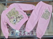 Nowy różowy komplet dres miś zestaw bluza + spodnie dresowe r. 110