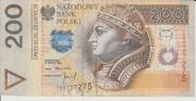 Banknot 200 zł. seria zastępcza YB nr 2727275 1994 rok