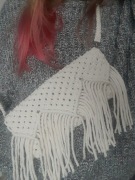 Torebka boho ze sznurka handmade kolor naturalny
