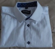 Jankes; biała, elegancka, taliowana koszula, roz. 37/ 170 cm, Jak nowa!