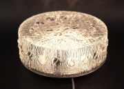 Duży okrągły plafon szklany - wzór Łąka  - stan bardzo dobry 