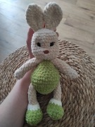 Zajączek ręcznie robiony/pluszowy miś/handmade na szydełku 