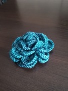 Szydełkowa broszka handmade,  kwiat 
