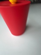 Pudło pojemnik na klocki lego – oryginalne, duże, czerwone z ludzikiem