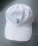 Biała czapka z daszkiem U.S. POLO Assn., 100% bawełna, stan bdb.