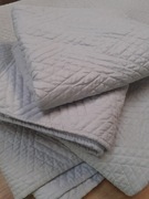 Narzuta pikowana jasno szara Maison Jardin 240x260i 2x poszewki 90x50