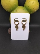 Kolczyki złote kółka stal nierdzewna 