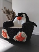 Fotel dziecięcy "PINGWIN", rękodzieło, sensoryczny, prezent dla dziecka 