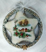 Zawieszki świąteczne, gwiazda rękodzieło