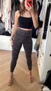 Legginsy panterka Mohito skinny joggery animal print Zara stradivarius