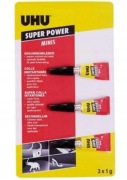 UHU Super Power klej mocny uniwersalny szybkoschnący 3x1g