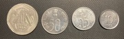 India 1 rupee 50 25 10 paise zestaw Indie rupia 