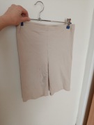 Dzianinowe krótkie getry kolarki beżowe M 38 pod sukienkę bawełniane 