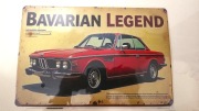 Metalowy Plakat BMW  Bawarska Legenda Blacha 20 x 30 cm