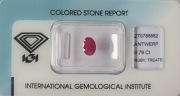Rubin Naturalny Owal 0.79ct Red 7.02 x 2.48 mm Certyfikat IGI Czerwony