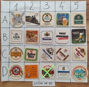 Podkładki, podstawki pod piwo po 2 zł zestaw za 35 zł, Nr10 cały świat 