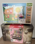 Kayet walizka z przyborami artystycznymi flamastry pisakigratis puzzle