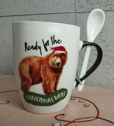 kubek świąteczny z łyżeczką Boże narodzenie niedźwiedź Christmas