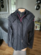 Superdry kurtka damska Windcheater XS przejściowa szara melanż kaptur polar